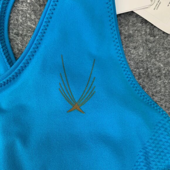 Lucas Hugh Tank Top Womens XS Extra Small Ocean Blue Wicking Fitted Racerback - Picture 5 of 10